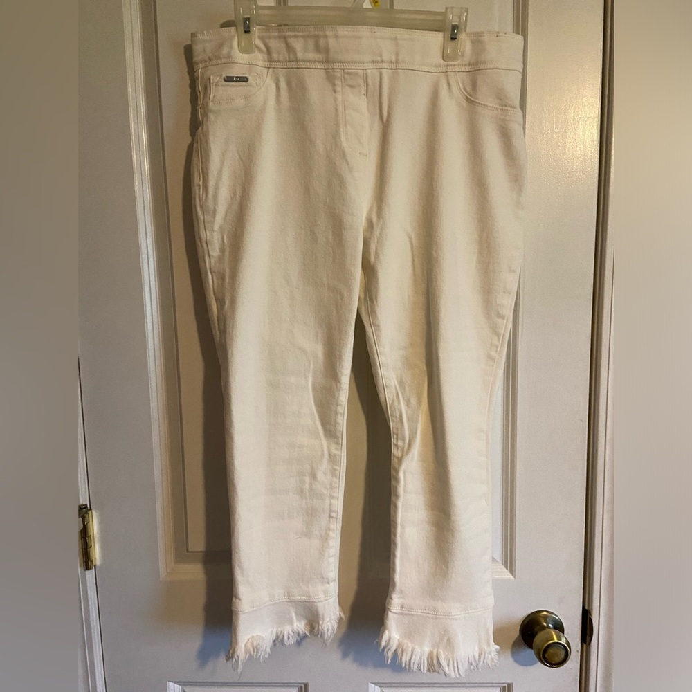 Coco and Carmen White denim